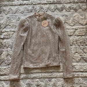 Camila Coelho Metallic Lace Top